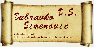 Dubravko Simenović vizit kartica